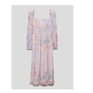 Aritzia Wilfred Elegant Pink and White Women's Dress